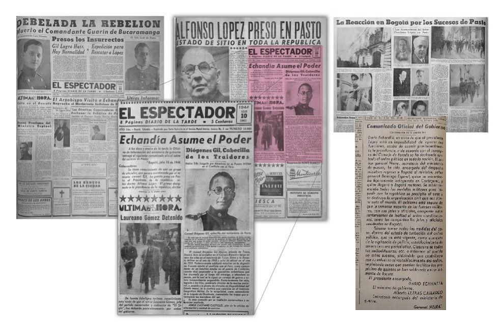 Imágenes del cubrimiento de El Espectador hace 77 años del golpe fallido a Alfonso López Pumarejo en Pasto.