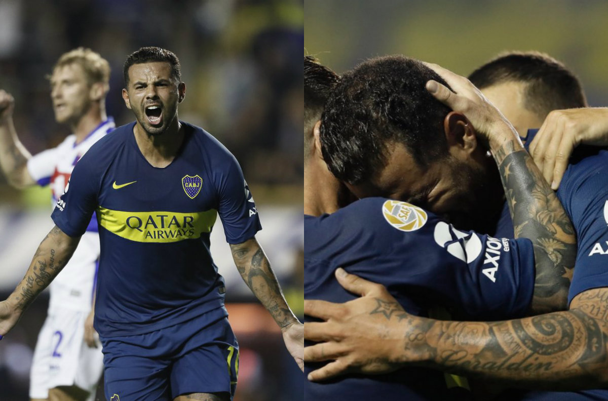 Edwin Cardona anotó un tanto en el triunfo de Boca y lo gritó como nunca