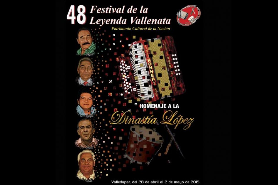 Afiche promocional del 48 Festival de la Leyenda Vallenata.