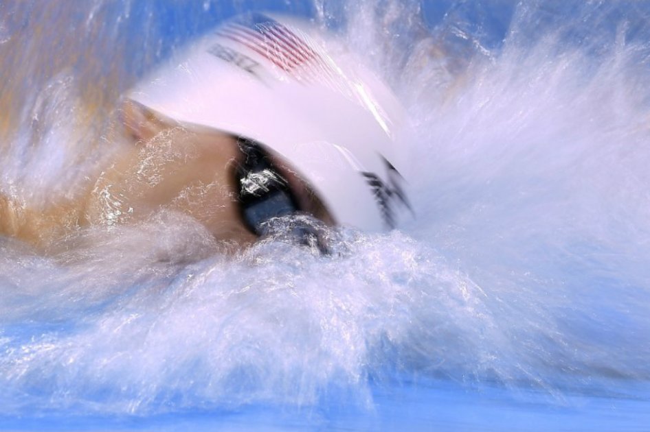 El nadador estadounidense Gunnar Bentz durante una prueba en Río 2016. / AFP