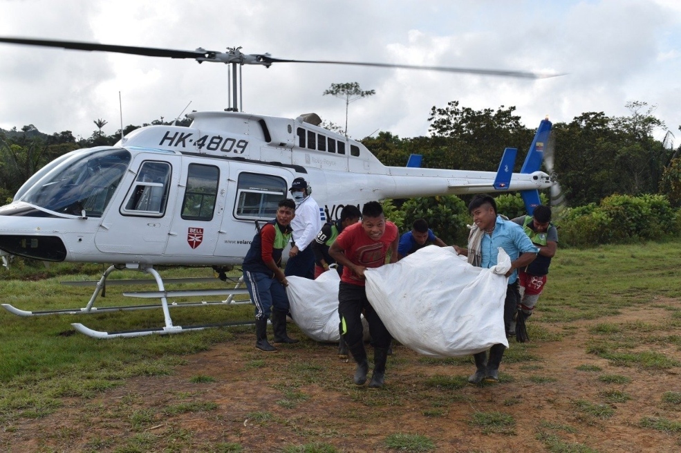 En 26 vuelos llevarán 13 toneladas de ayudas a indígenas confinados en Antioquia