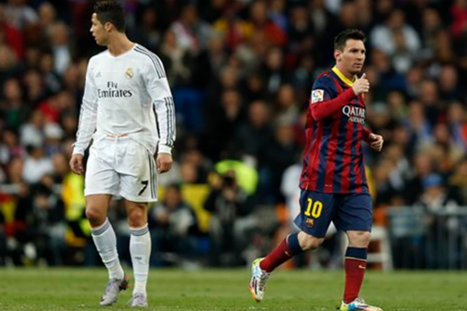 Cristiano Ronaldo, jugador portugués de Real Madrid, y Lionel Messi, argentino del Fútbol Club Barcelona, jugarán el clásico de este sábado. / AFP