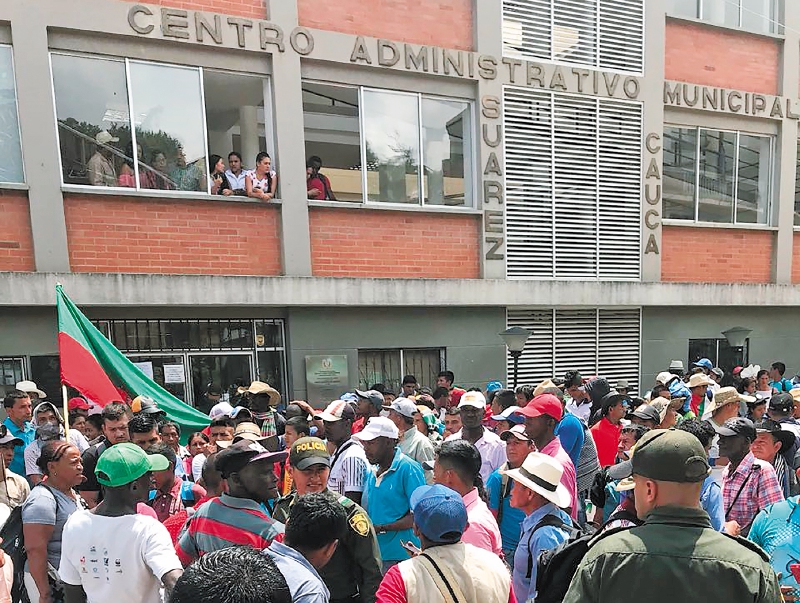 Desde el lunes, campesinos, indígenas y afros de Suárez se declararon en asamblea permanente. / Anthony Dest