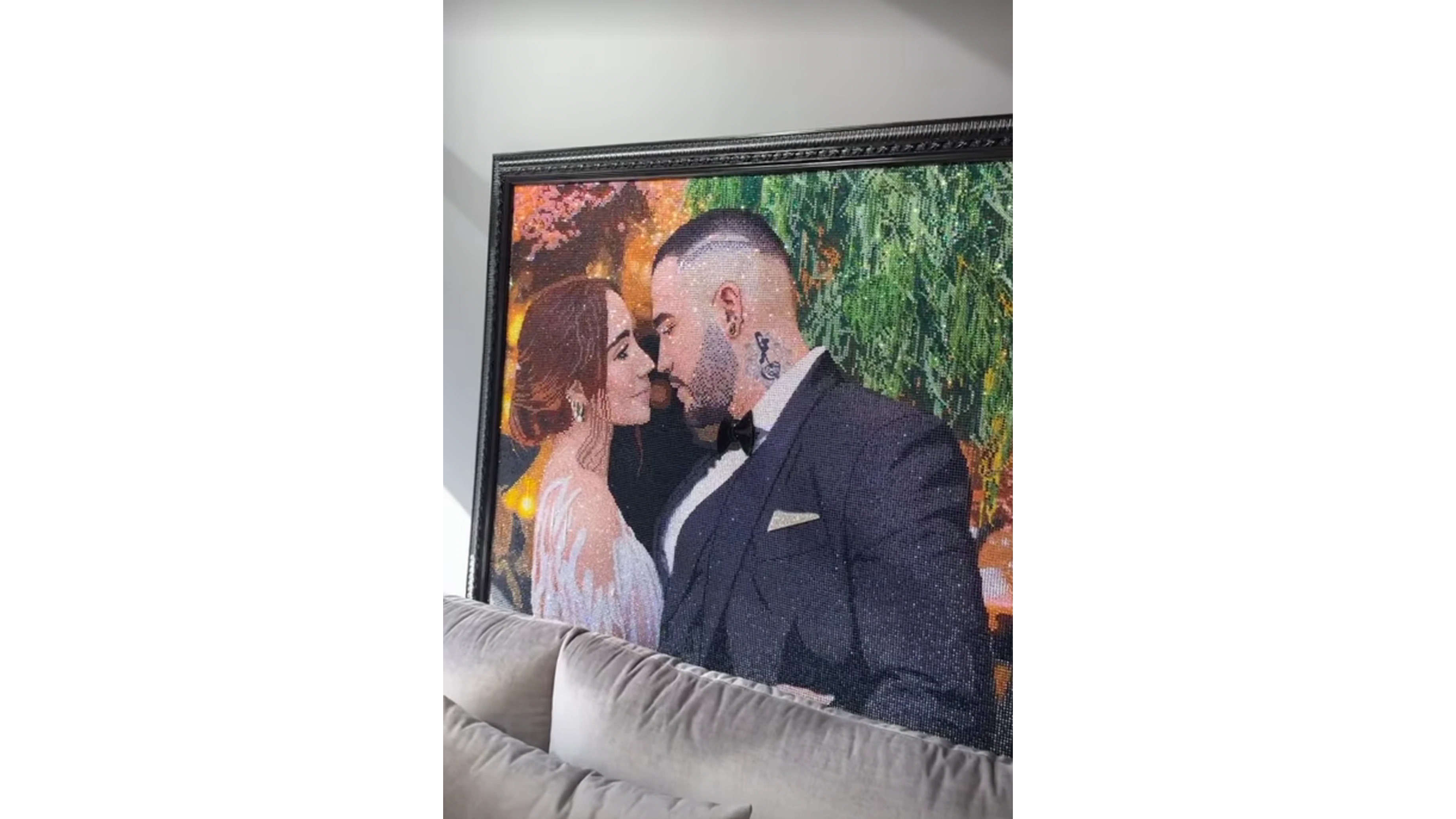 Este fue el cuadro que Paola Jara le regaló a Jessi Uribe de Amor y Amistad