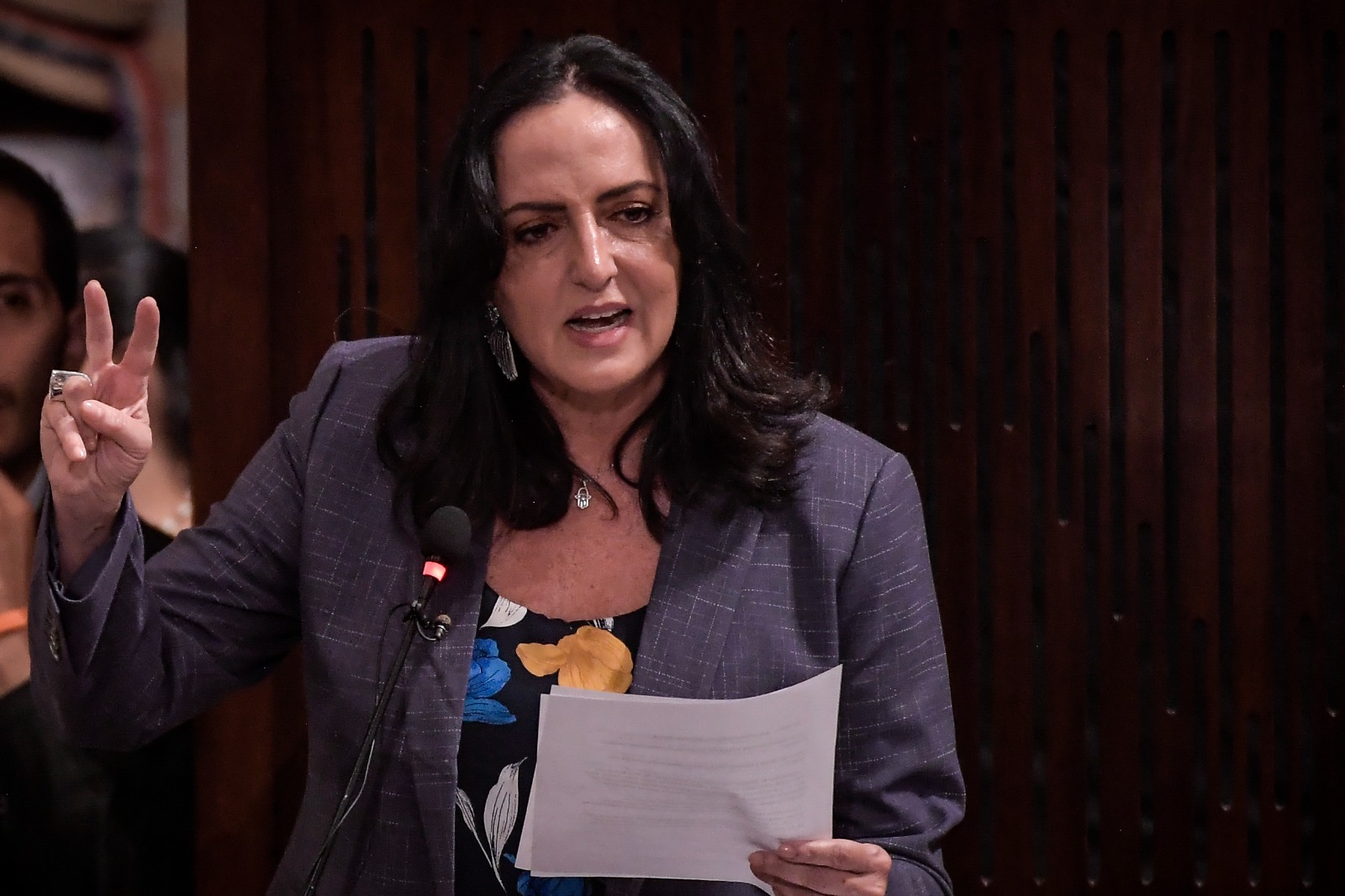 María Fernanda Cabal, senadora del Centro Democrático, intervino en la instalación del Congreso este 20 de julio, en nombre de la oposición.