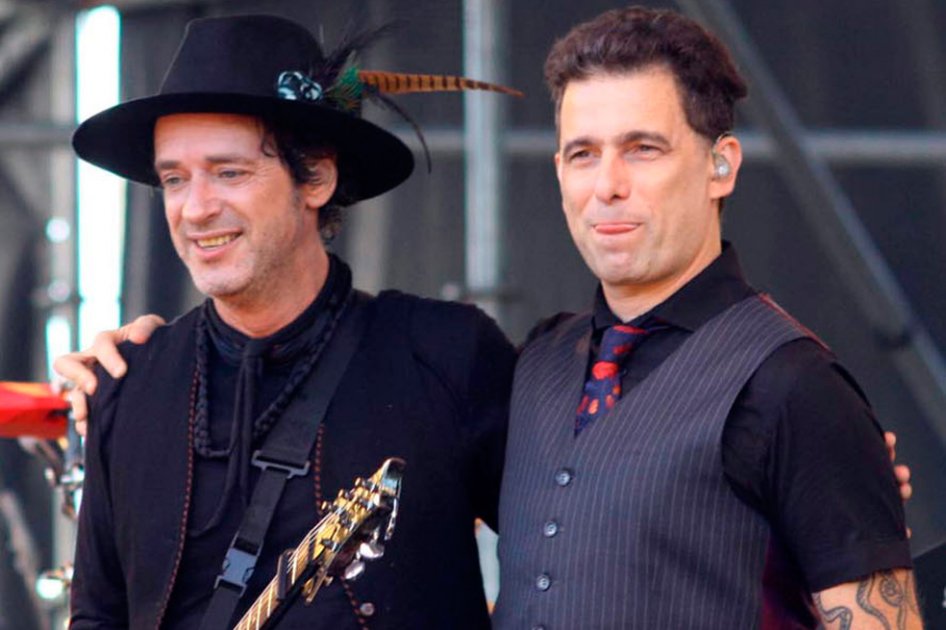 Gustavo Cerati y Andrés Calamaro en 2010.