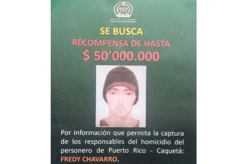 Revelan retrato hablado del presunto asesino del personero de Puerto Rico, Caquetá