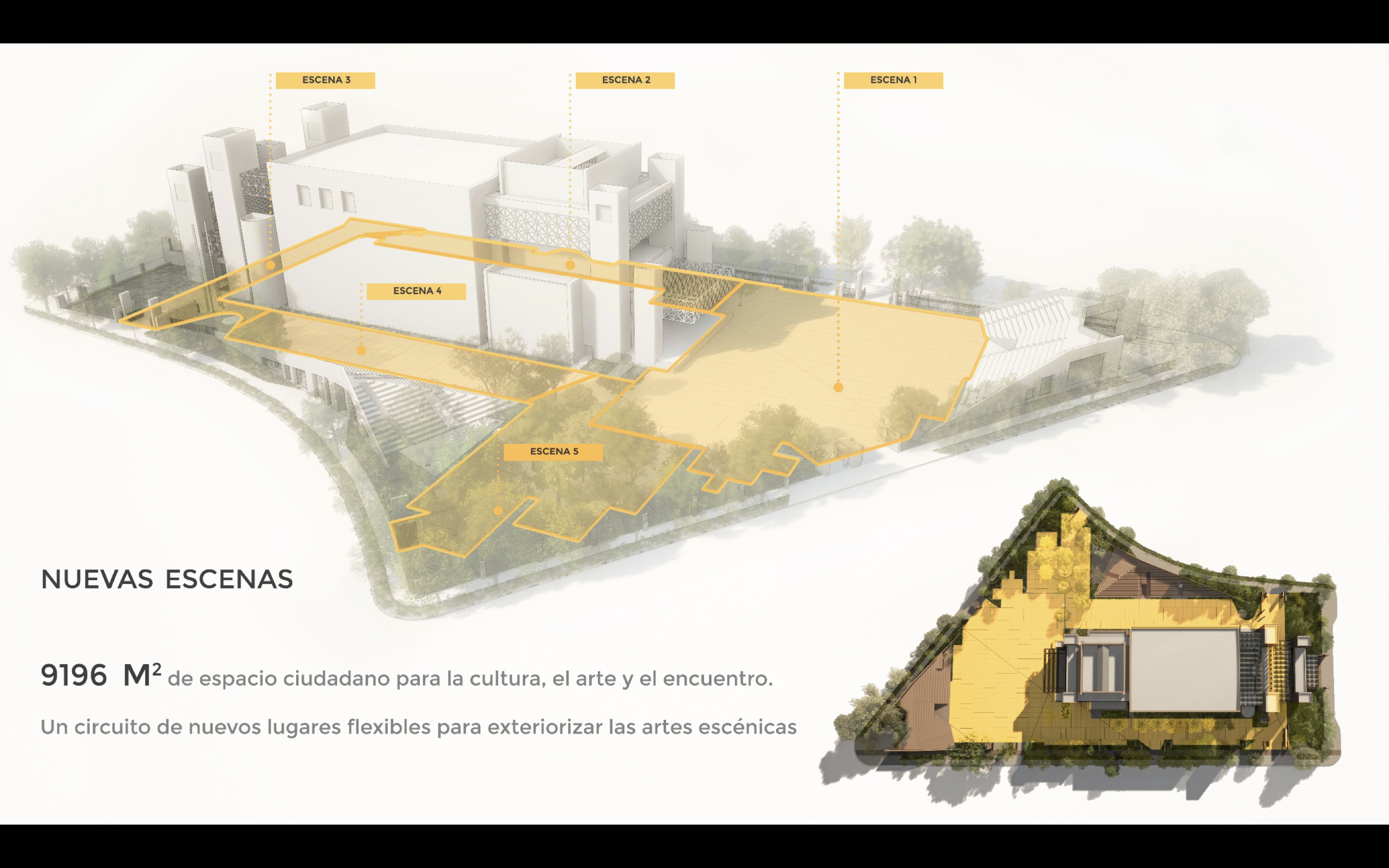 El Teatro derribará sus muros para tener escenarios abiertos, al aire libre, integrados con el espacio público.