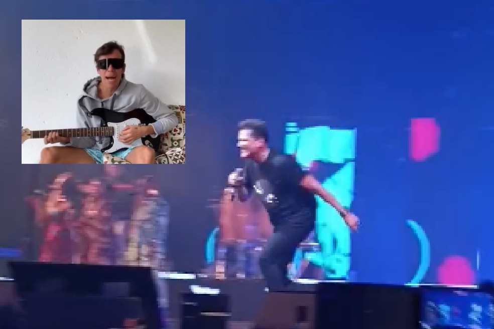 Video: La locura que hizo Rigoberto Urán en pleno concierto de Carlos Vives