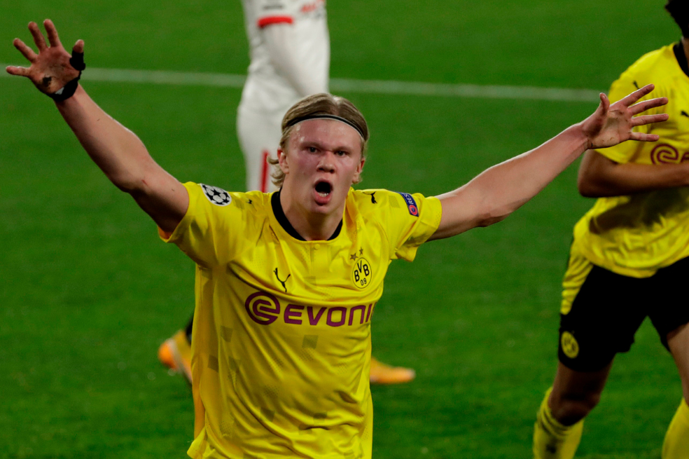 Dortmund venció a Sevilla en una noche fantástica de Erling Haaland