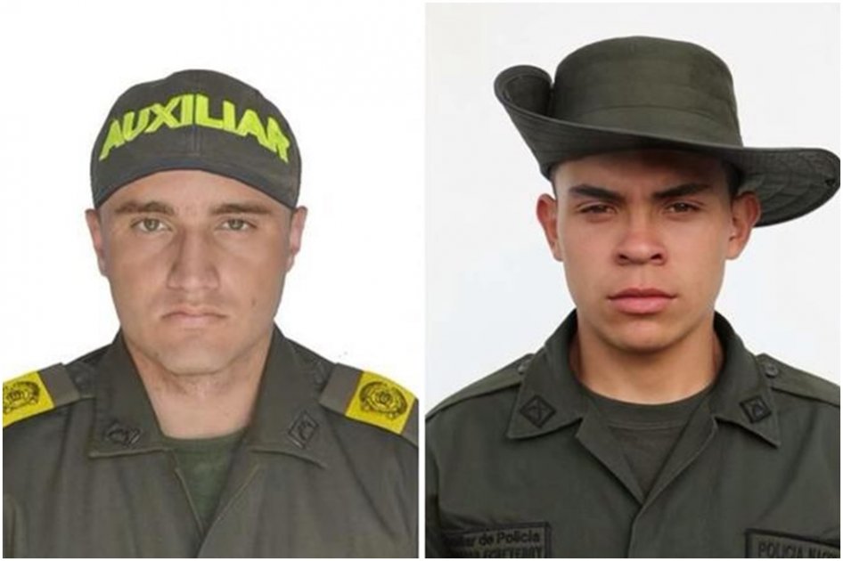 Los auxiliares Santiago Franco Alzate y Leonardo Echeverry Vásquez.