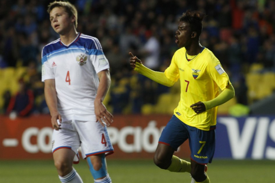 Ecuador goleó a Rusia y se clasificó a cuartos del Mundial Sub-17