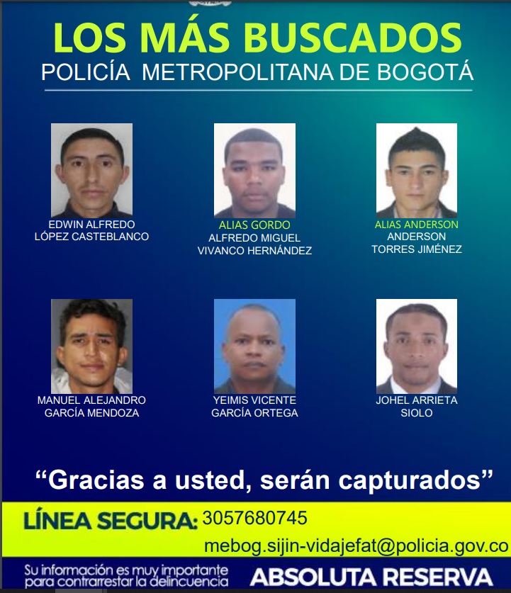 La difusión de este cartel hace parte de las estrategias para contrarrestar la inseguridad en Bogotá.