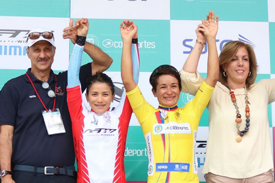 Ana Cristina Sanabria es la primera líder de la carrera organizada por la Federación Colombiana de Ciclismo. Foto: Cortesía