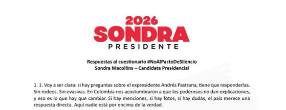 Respuesta de Sondra Macollins a #NoAlPactoDeSilencio.