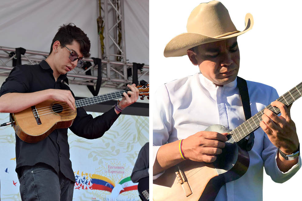 Cuatristas colombianos Matías García Jaramillo y Heri Wilches