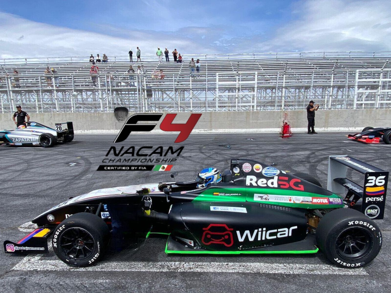 El auto con el que compite Pedro Juan Moreno en la Nacam-FIA F4.