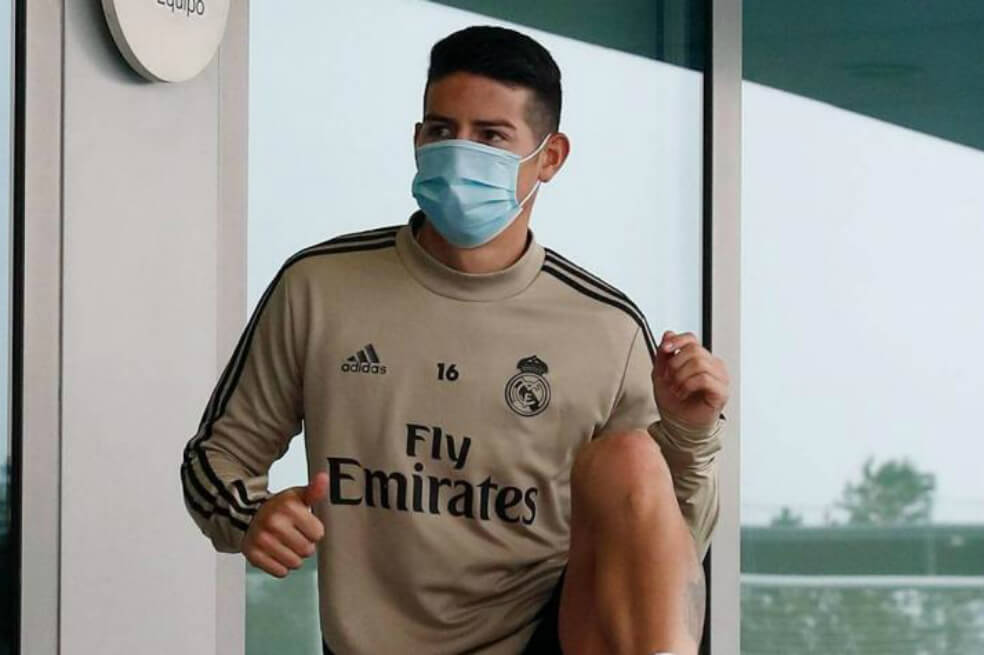 Así entrena James con Real Madrid