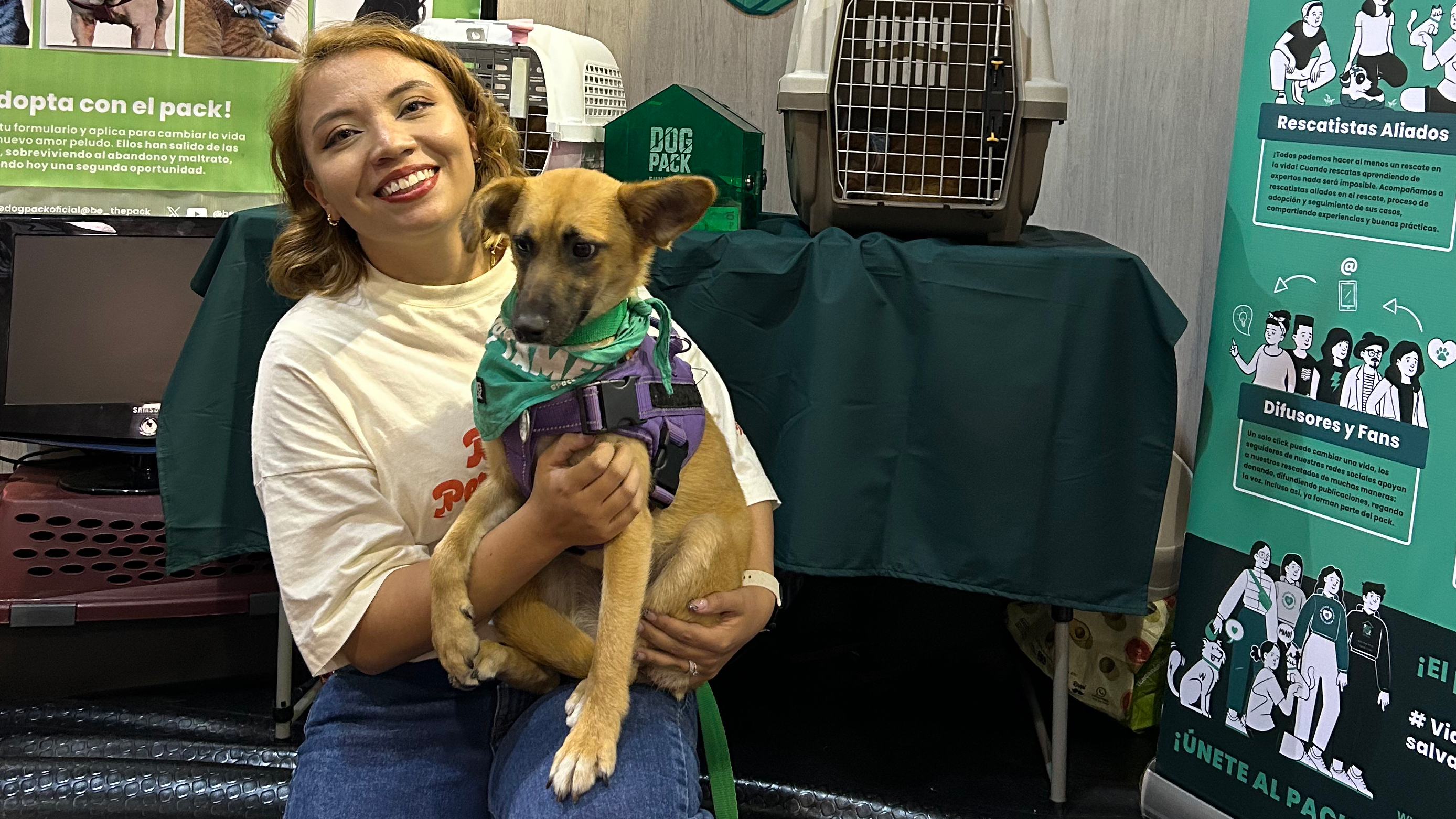 Esta es la fundadora de DogPack, en Expopet.