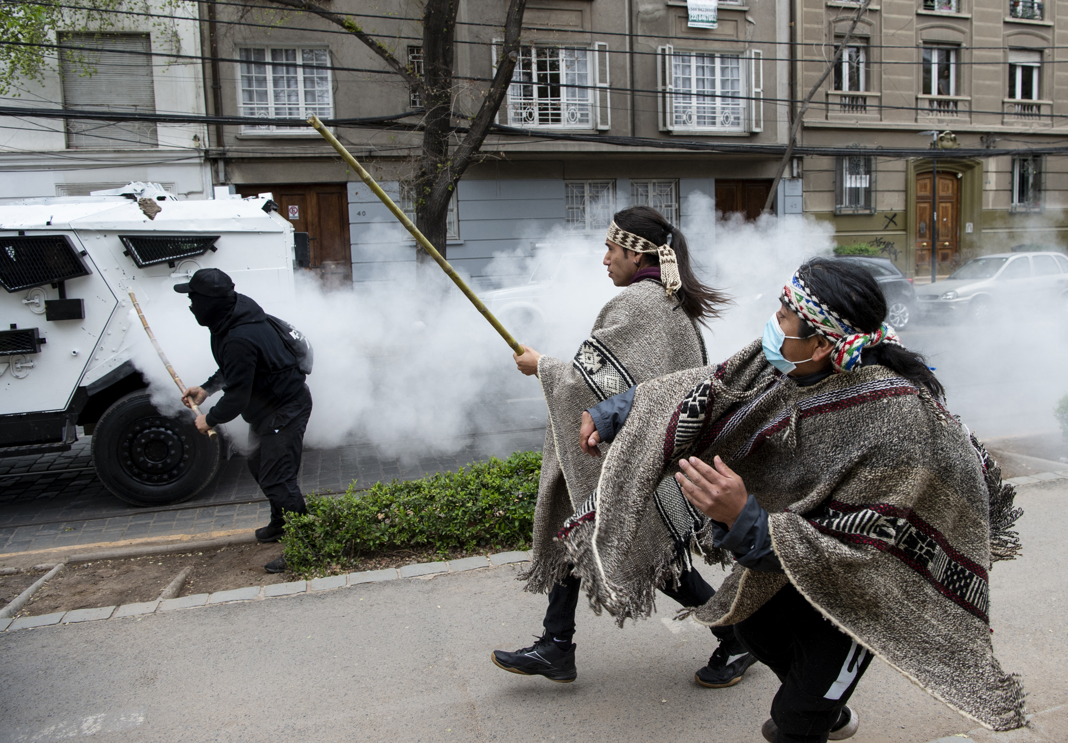 En fotos: la marcha mapuche que resultó en enfrentamientos con la policía en Chile