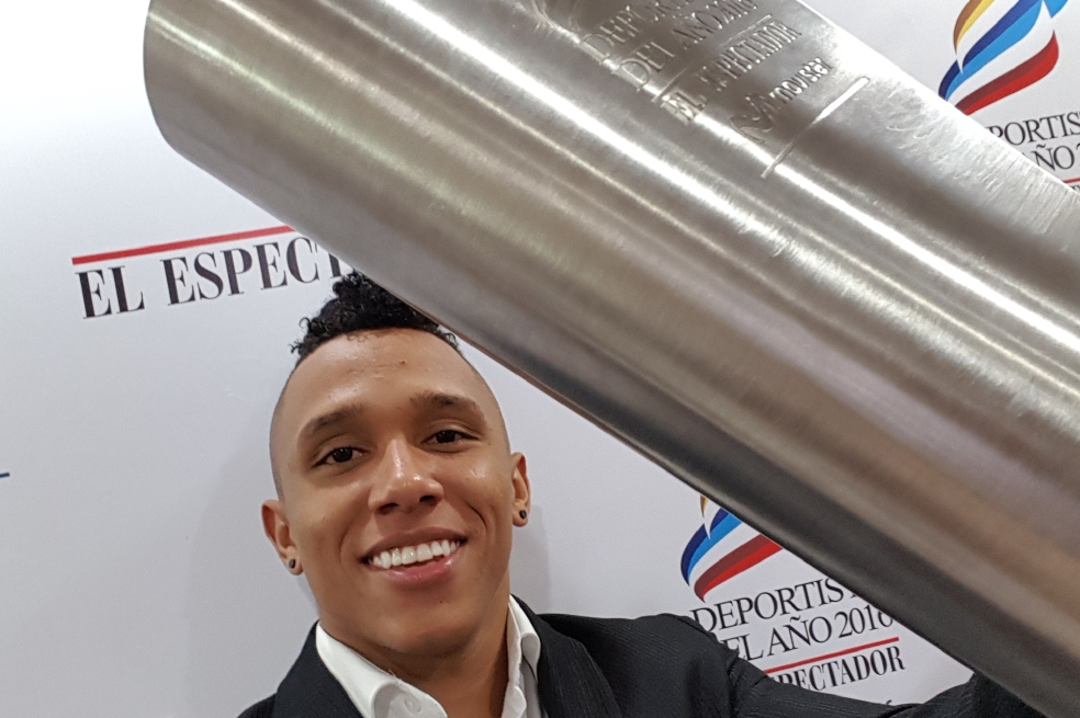 El pesista Luis Javier Mosquera, uno de los premiados en la ceremonia del Deportista del Año. / El Espectador 