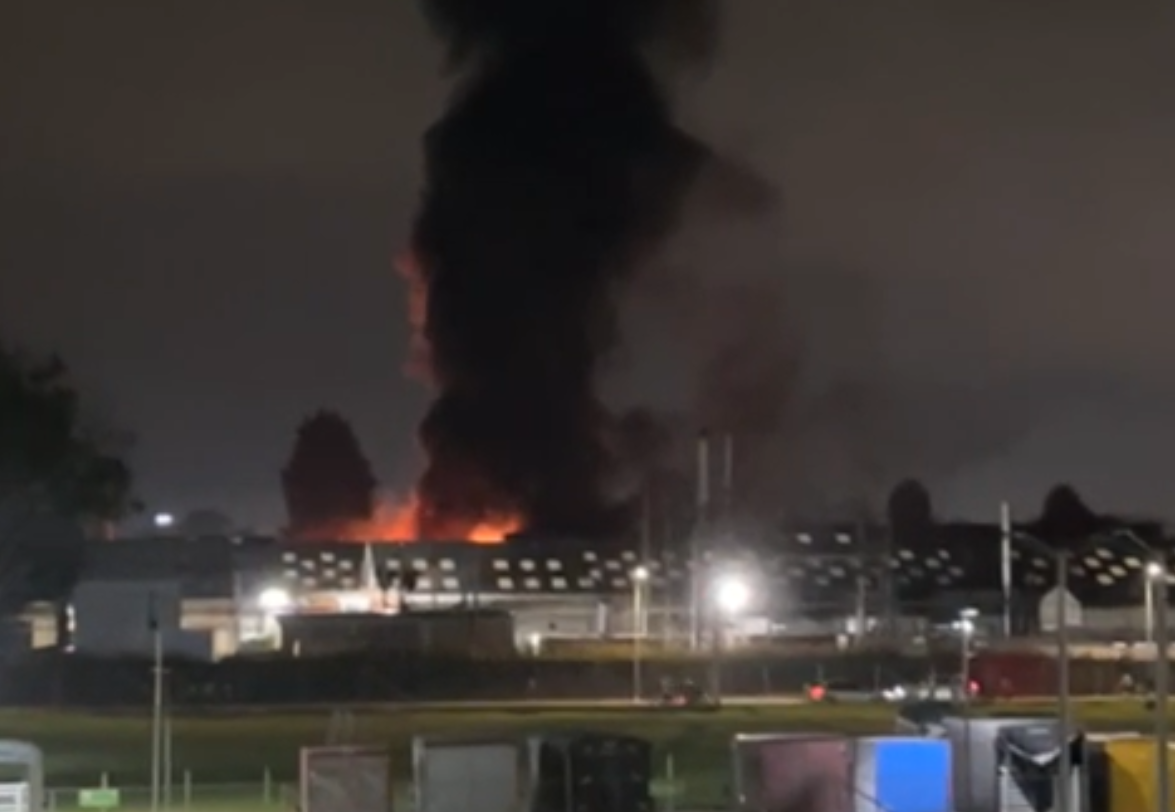 Gran incendio estructural se presentó en empresa de Funza, Cundinamarca