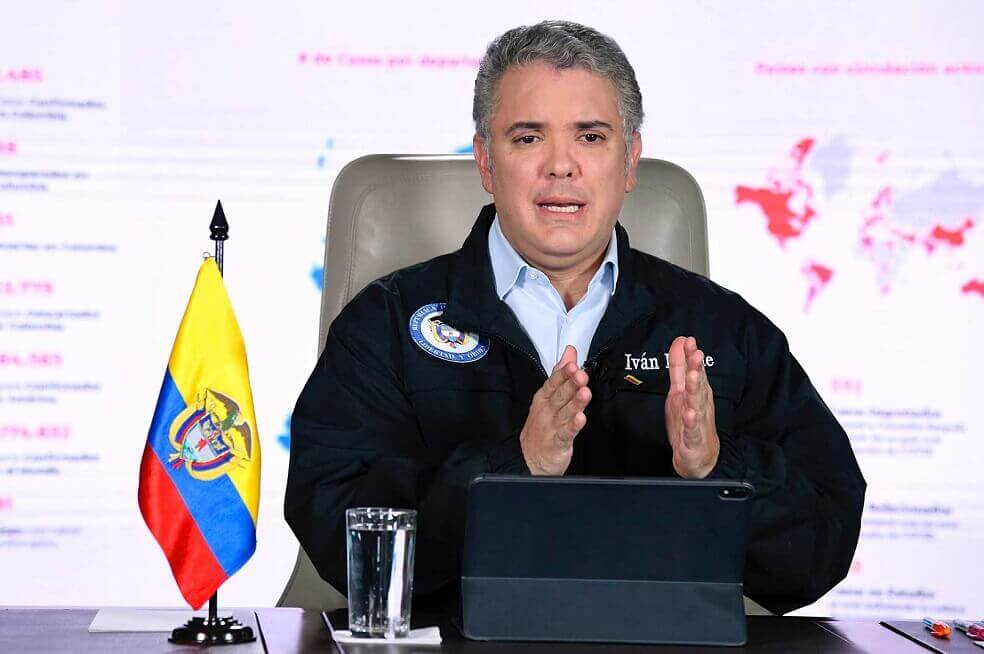 El presidente Iván Duque en uno de sus programas de "Prevención y Acción".
