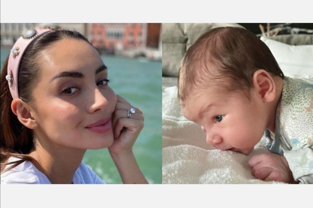 Carolina Guerra mostró el rostro de su hermoso bebé por primera vez.