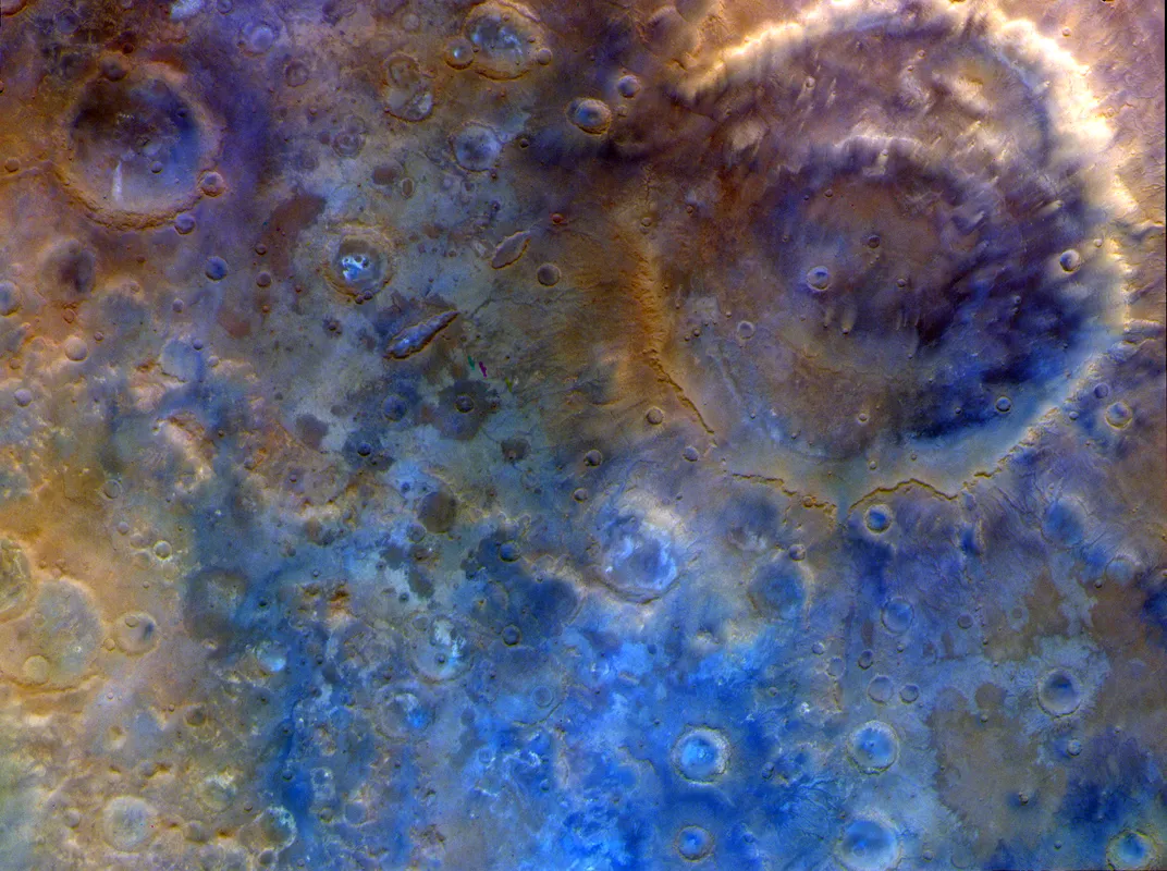 Imagen del cráter Huygens de Marte.