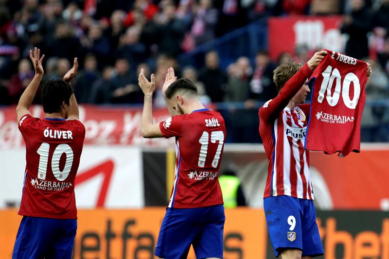 Fernando Torres marcó su gol 100 con el Atlético de Madrid