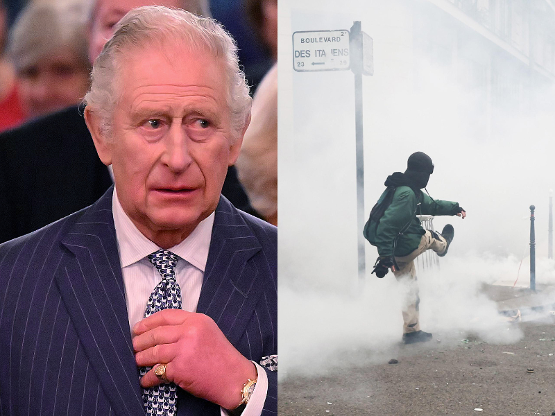 La visita de Carlos III a Francia, aplazada por protestas violentas