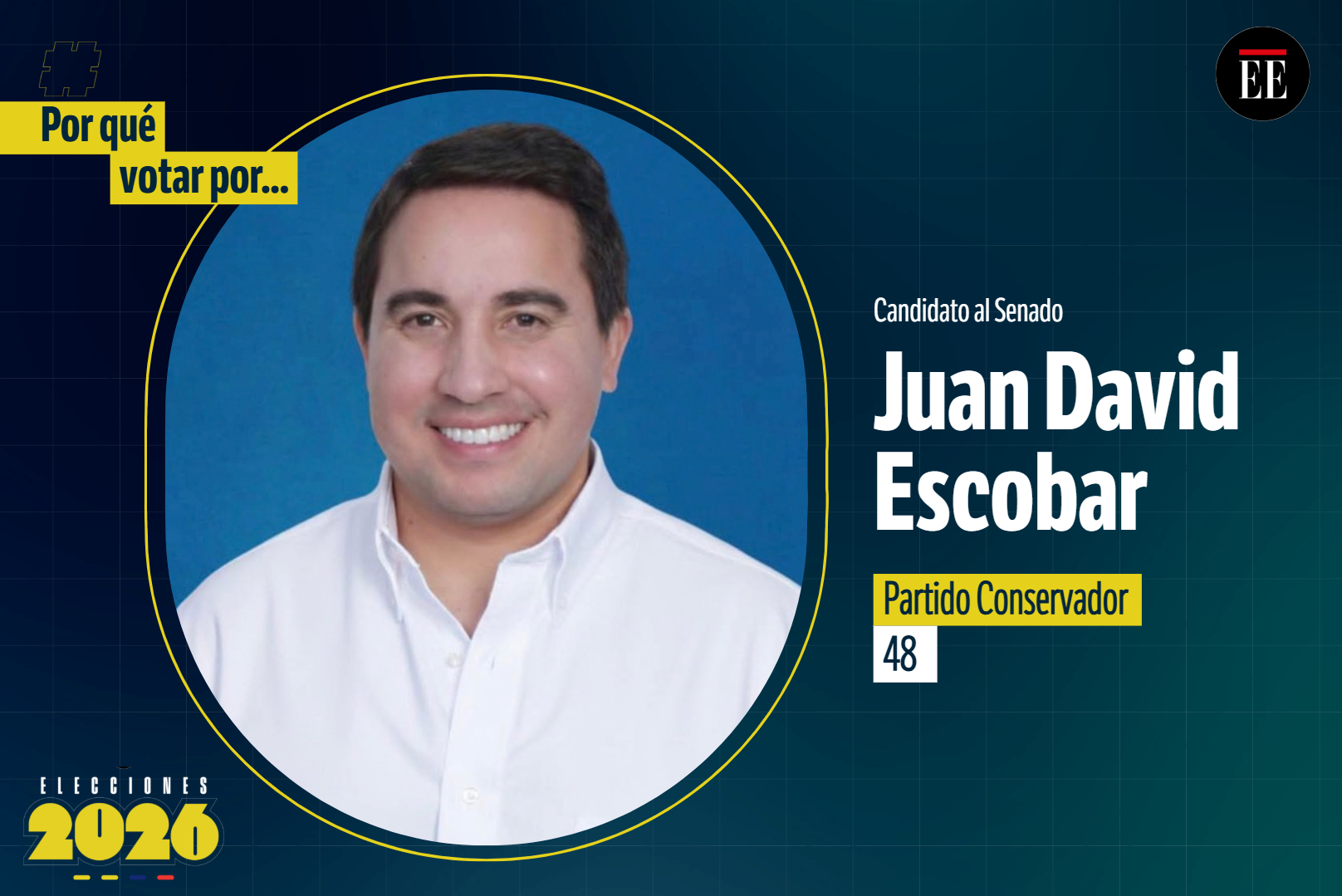 “Por qué votar por”: Juan David Escobar Cubides, candidato al Senado