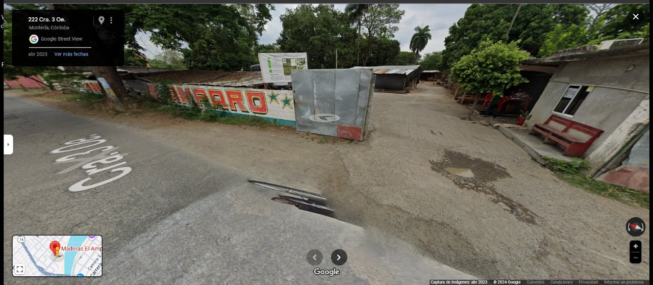 Esta es la sede de Maderas El Amparo, en Montería, Córdoba./ Imagen tomada de Google Maps.