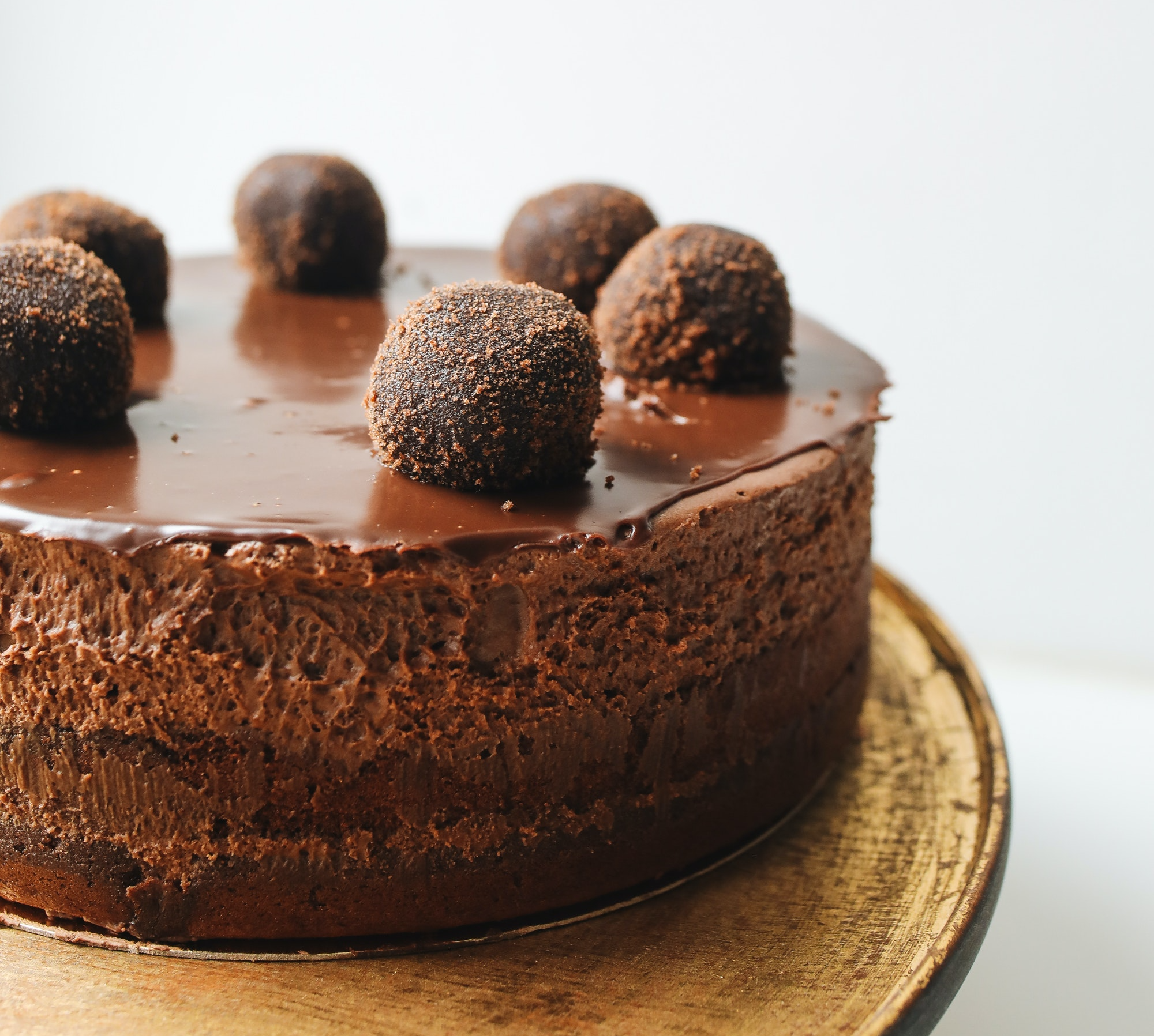 Torta con trufas de chocolate