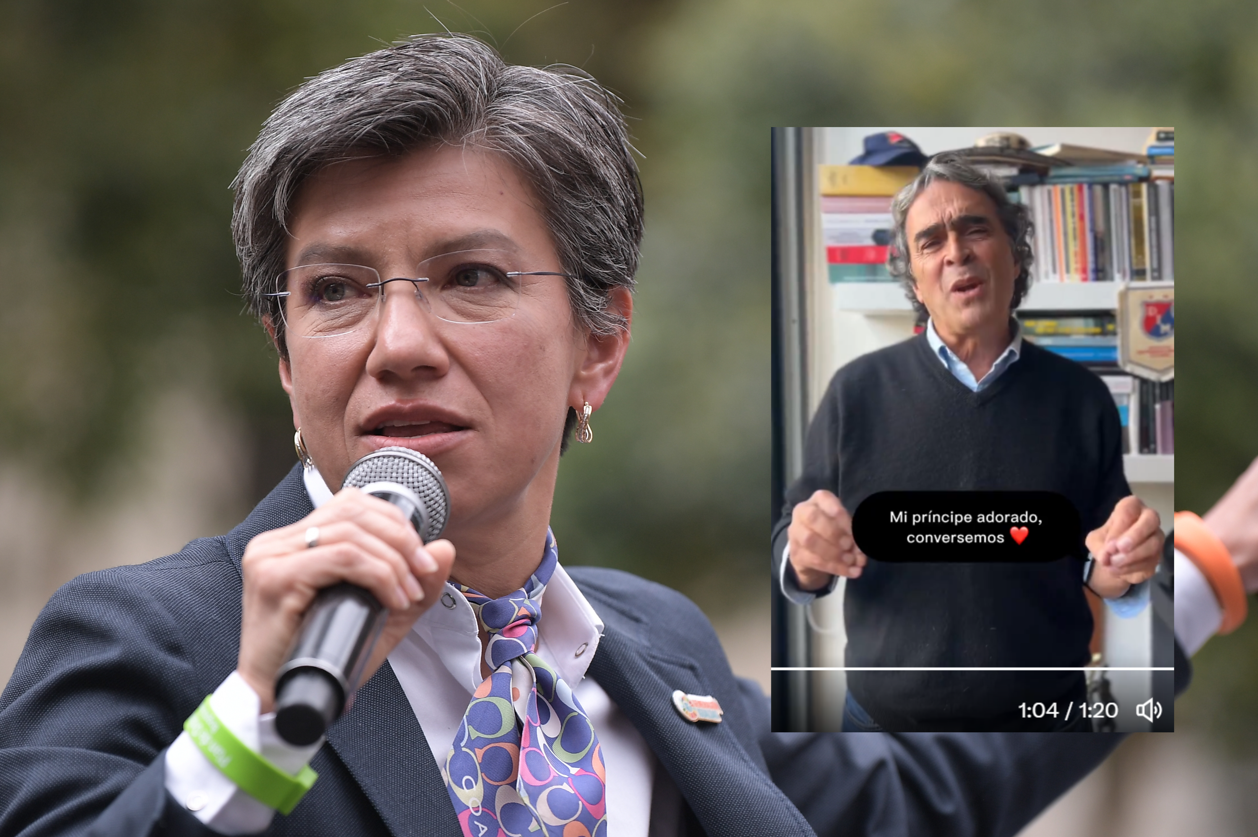Este fue el cruce entre Claudia López y Sergio Fajardo, quien le dijo que “anda desatada”