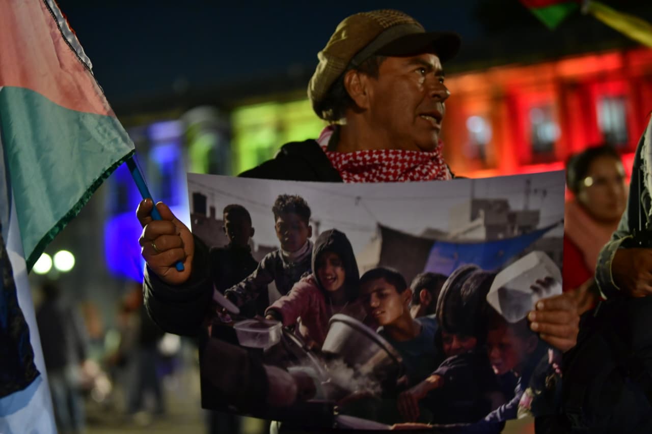 En fotos: así se vivió la marcha pro palestina en Bogotá