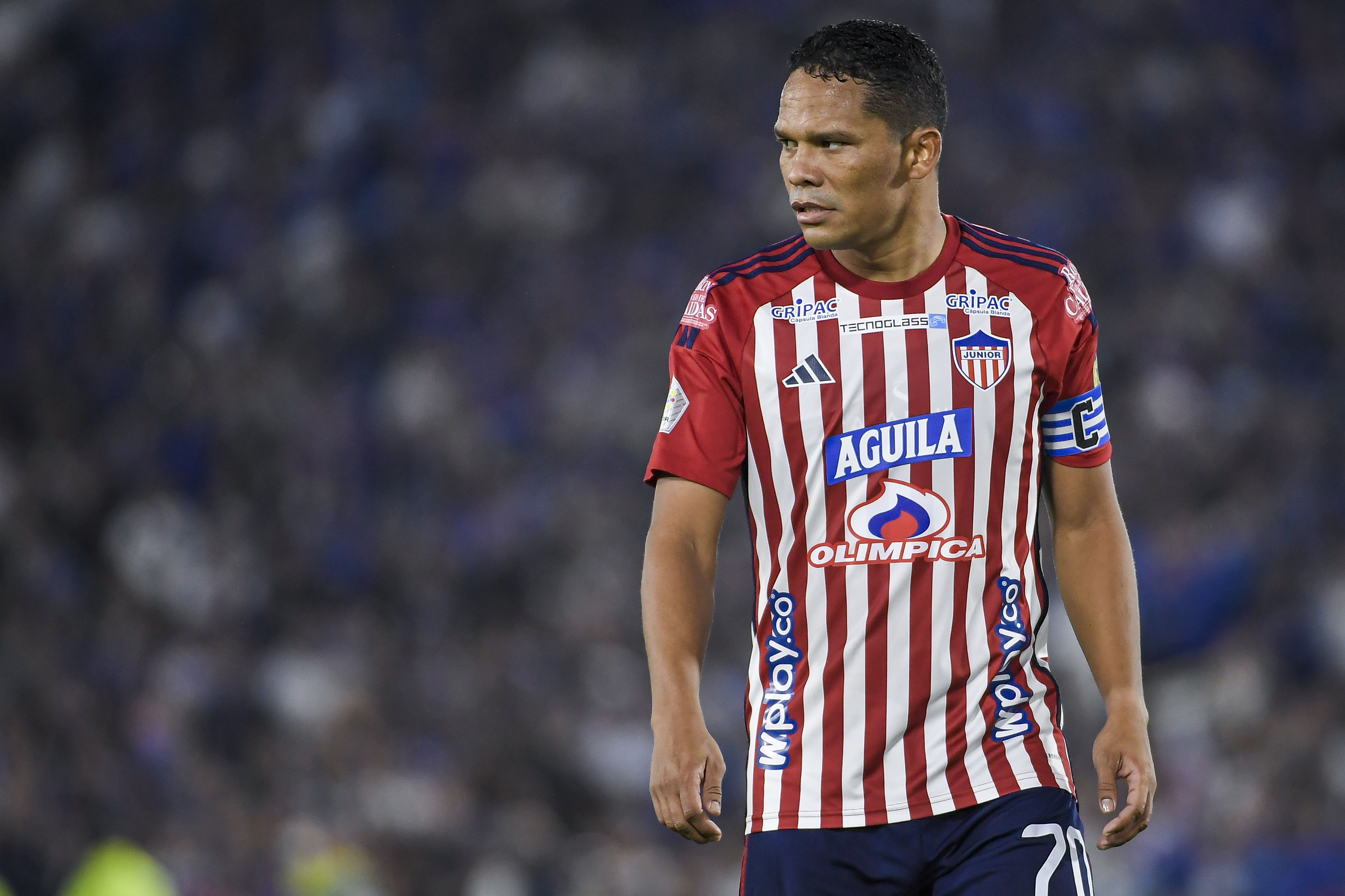 Carlos Bacca, capitán de Junior de Barranquilla durante el partido ante Millonarios.