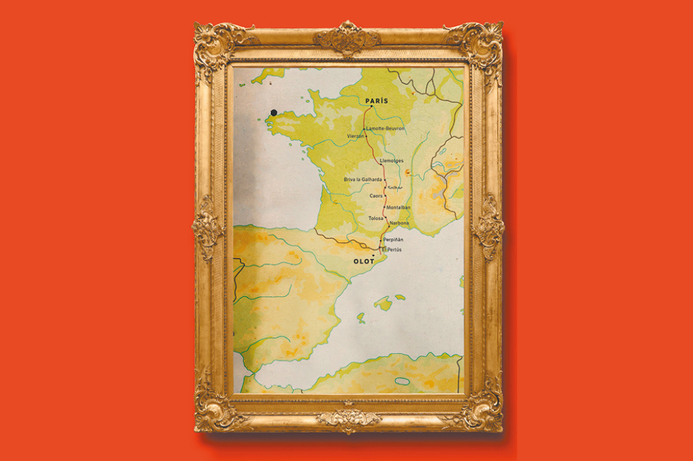 Este fue el recorrido de las 115 obras que salieron de Olot hacia la galería Jeu de Paume, en París.