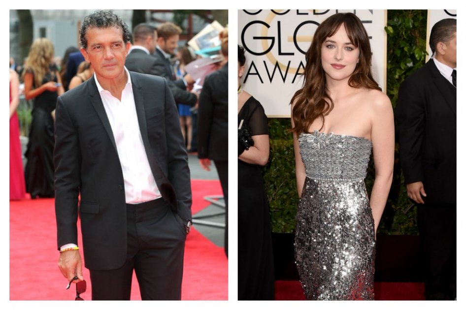 Antonio Banderas y Dakota Johnson, hija de Melanie Griffith.