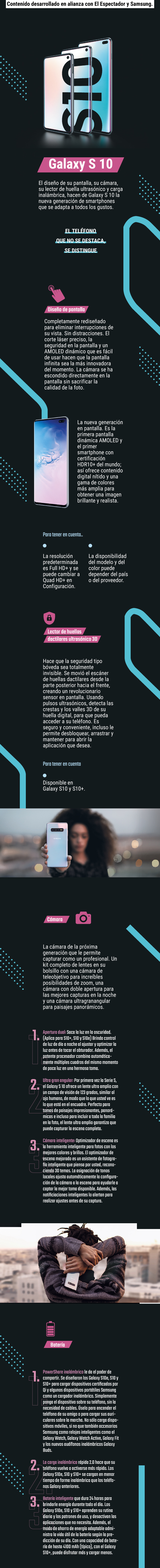 La familia Samsung Galaxy S 10 fue presentada hace pocas semanas.Gráfico El Espectador