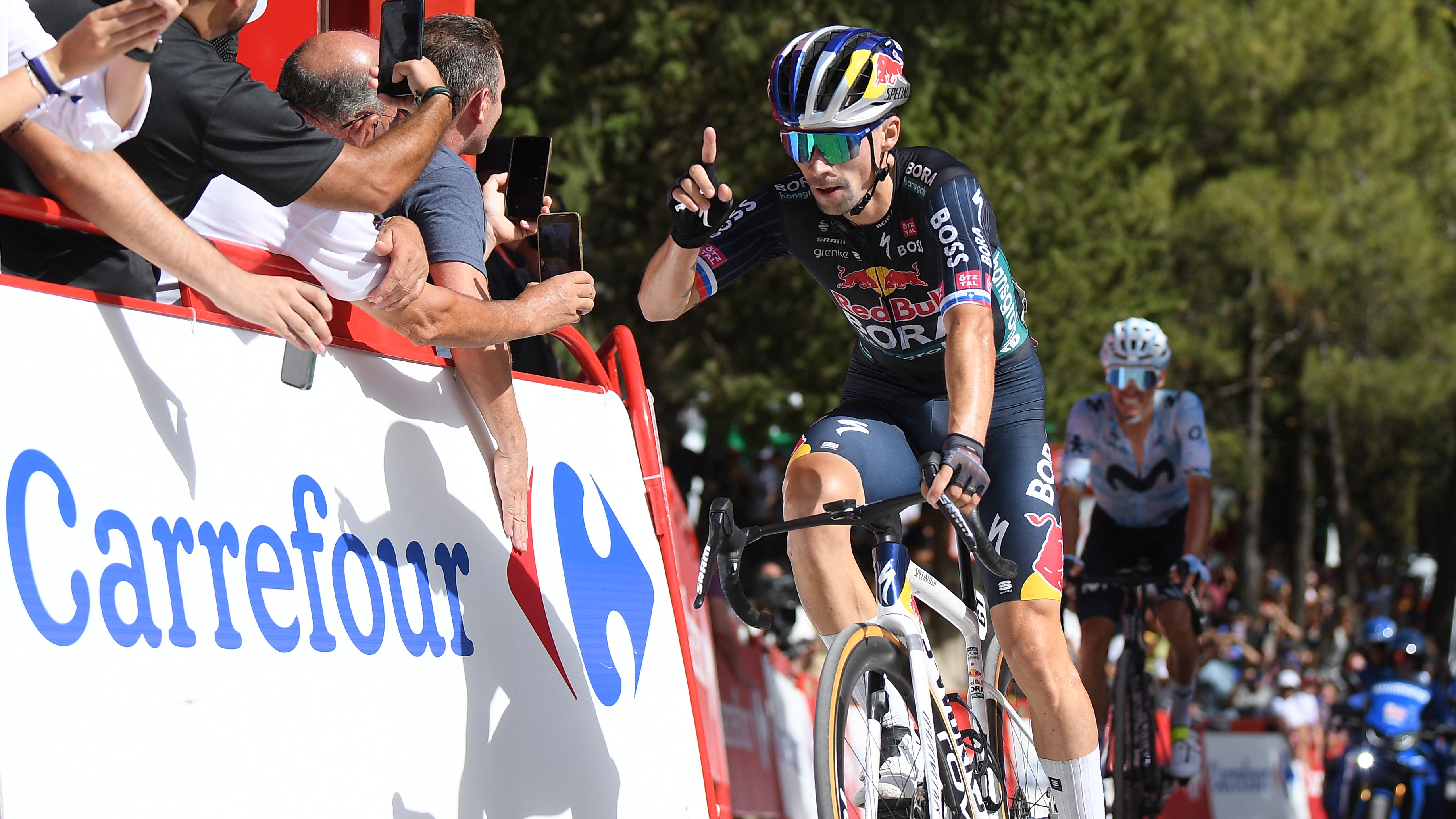 Primož Roglič, ganador de la octava etapa de la Vuelta a España; Tejada, muy cerca