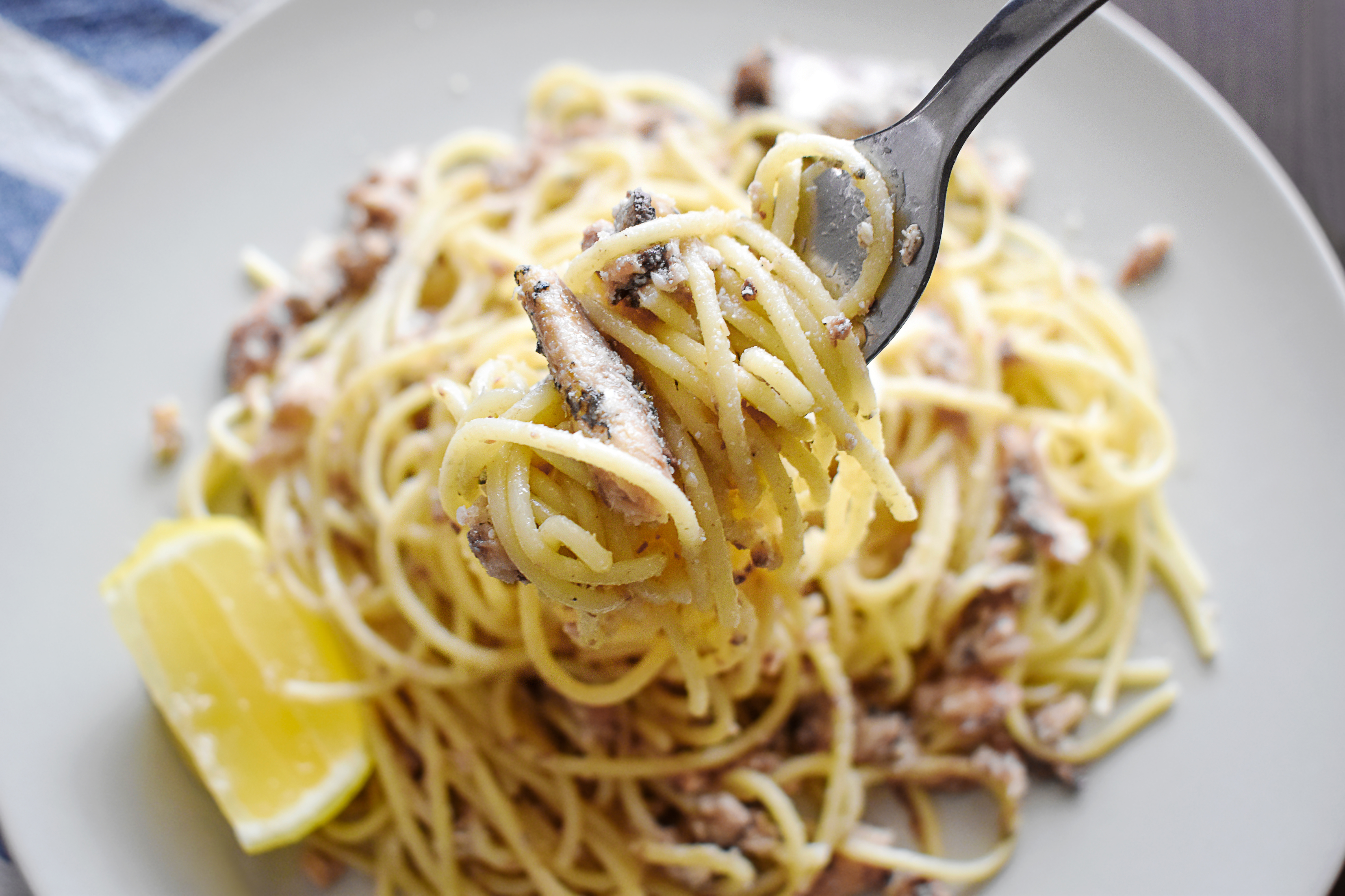 Pasta con sardinas