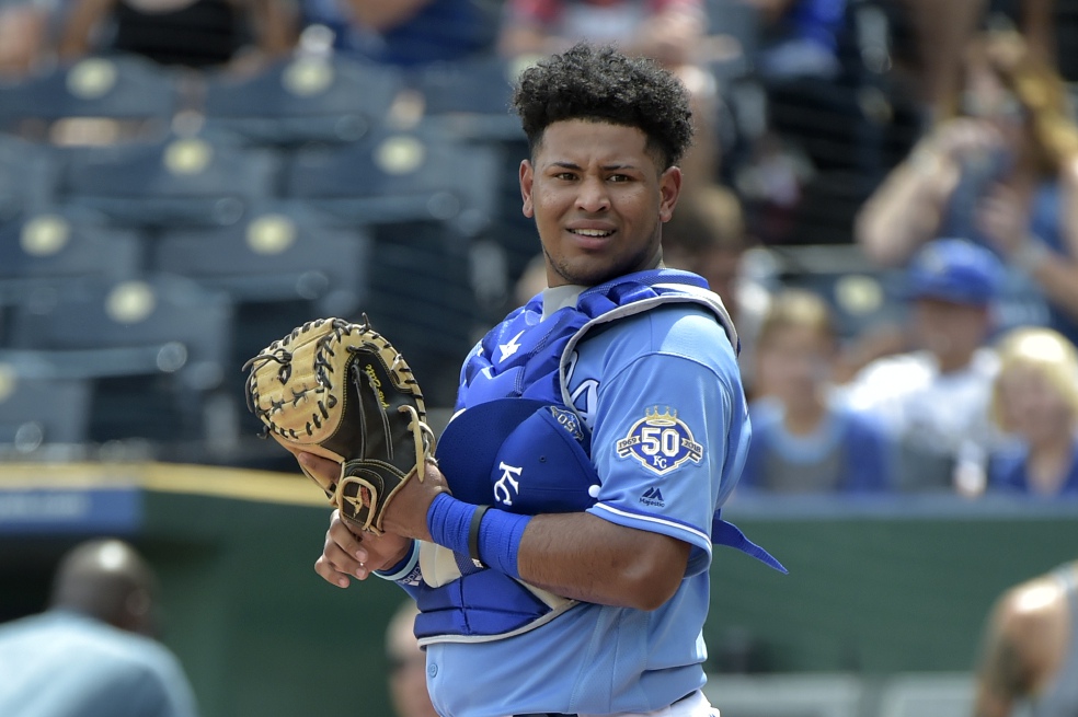 El cartagenero Meibrys Viloria debutó en las Grandes Ligas con los Reales de Kansas City. / AFP