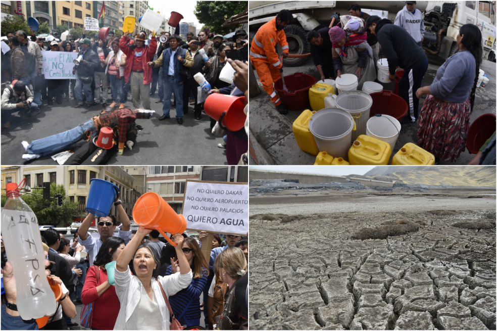 “Queremos agua”: bolivianos llenan las calles en protesta por la peor escasez en 25 años
