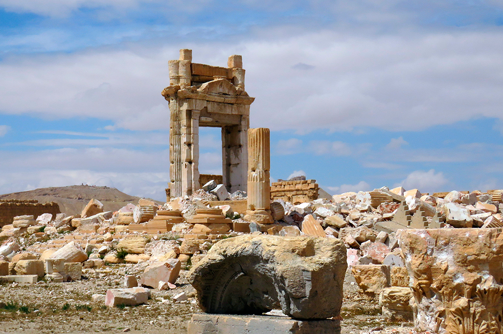 Las ruinas que el Estado Islámico dejó en Palmira, Siria