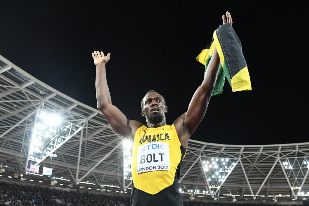 Usain Bolt fue tercero en los últimos 100 metros de su carrera