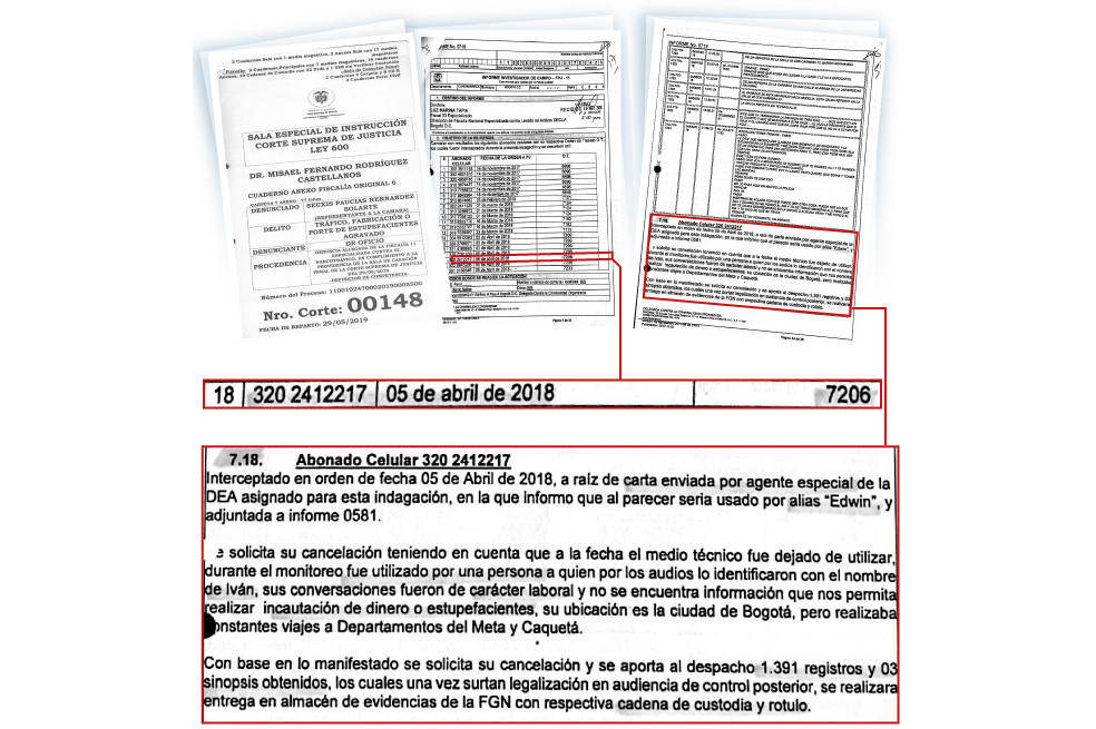 Interceptación Iván Márquez
