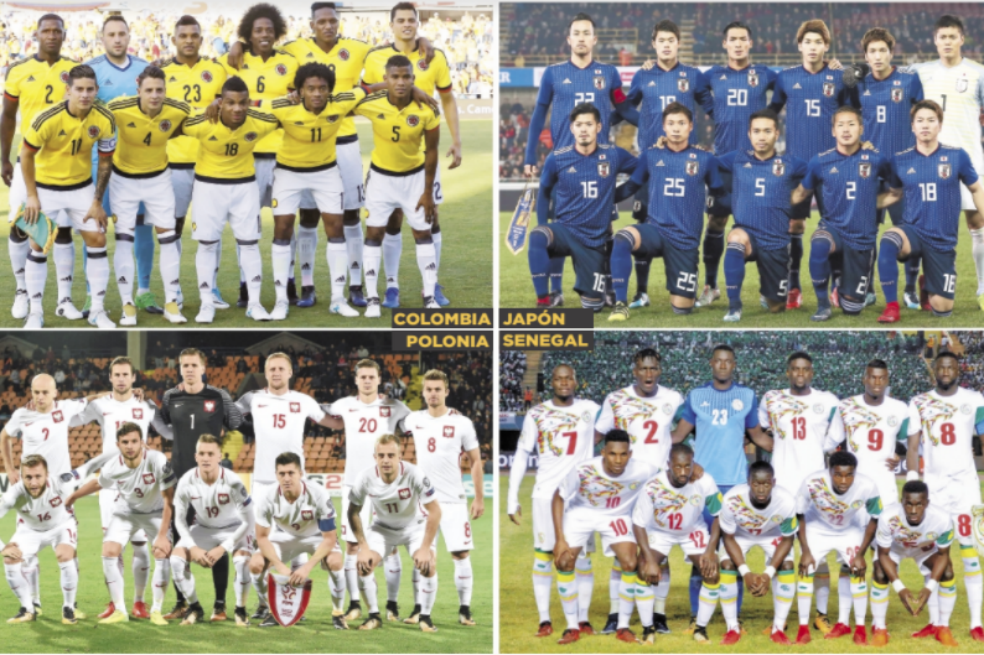 Colombia debutará en la Copa del Mundo el 19 de junio ante Japón, el 24 jugará contra Polonia, y el 28 ante Senegal. / EFE