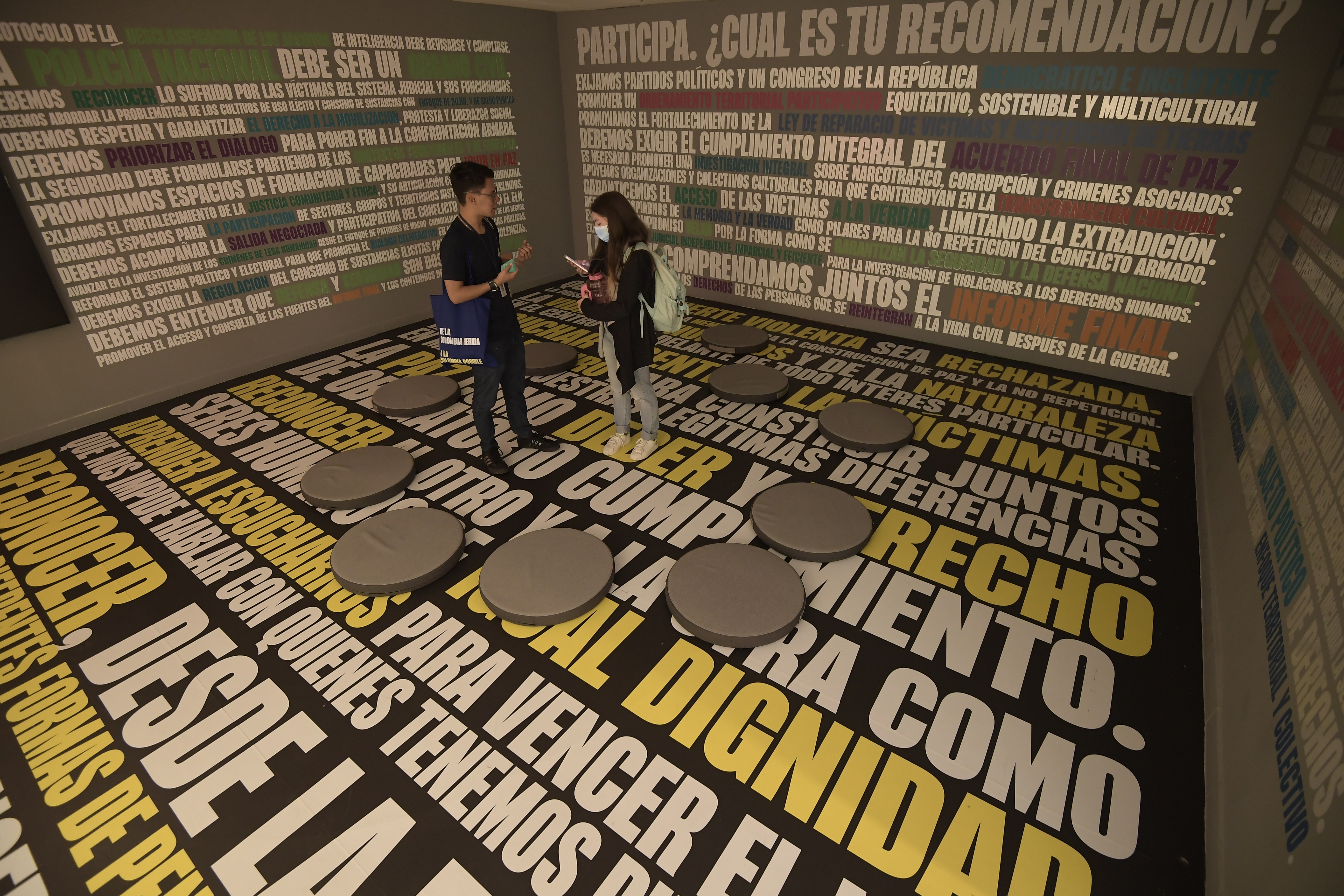 Exposición que se realiza en el Centro de Memoria, Paz y Reconciliación en Bogotá