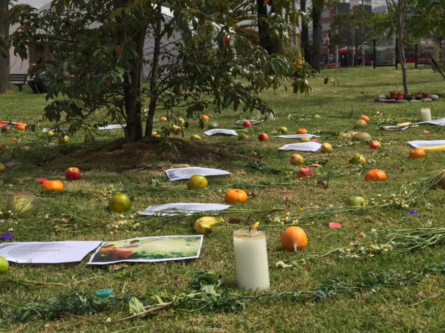Con cartas, fotografías, mensajes, frutas y una mandala, la familia de Edilbrando Huertas lo despidió e inhumó su cuerpo en un cementerio de Bogotá.